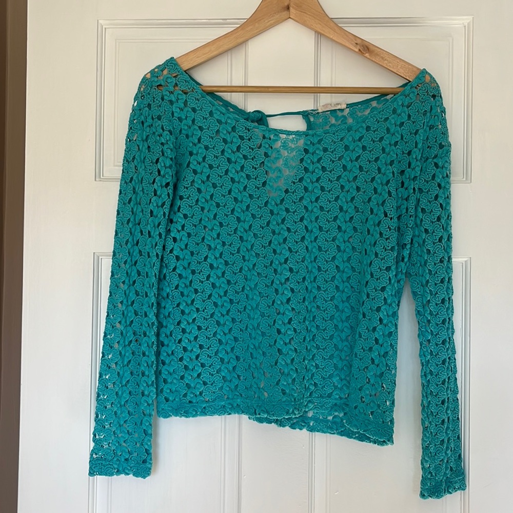 crochet knit sweater